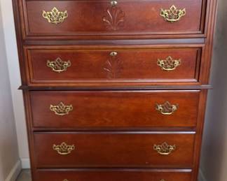 Bedroom Dresser with Glass Top by Rhodes Furniture