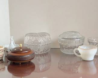 Glass Wood Lidded Containers Plus More