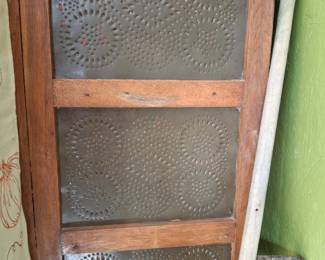 Original Tin in Antique Pie Safe
