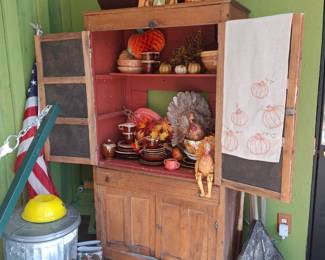 Antique Pie Safe w/original Tin