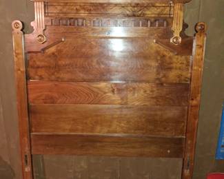 Antique Eastlake Style Bed (headboard, footboard and wooden rails)