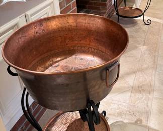 Copper beverage bucket with stand - 2 available