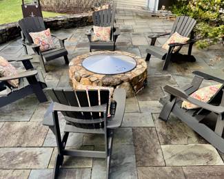 Several Adirondack chairs