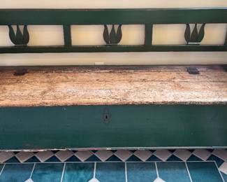 Rustic bench with storage