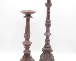 Pair Of Baroque Italian Candle Holders