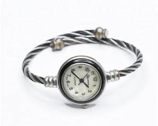 Geneva Platinum Wire Cuff Watch