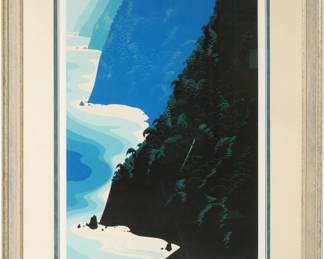 Limited Edition Serigraph "Big Blue Sur" By Eyvind Earle 233/300