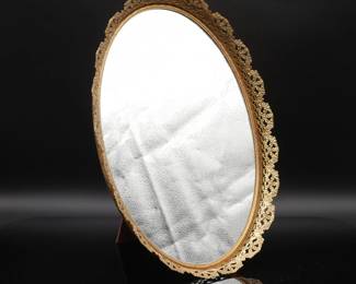 Brass Filigree Oval Frame