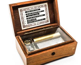 Thorens 6 Airs Wooden Swiss Music Box