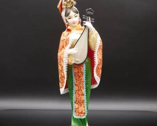 Traditional Asian Folk Doll with Instrument