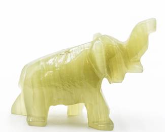 Small Green Onyx Elephant Figurine
