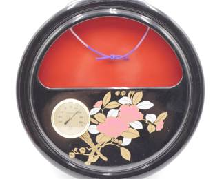 Japanese Plastic Wall Hanging Vase with Thermometer