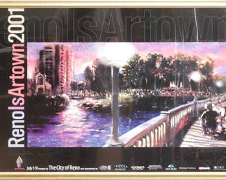 RenoIsArtown 2001 Framed Festival Poster
