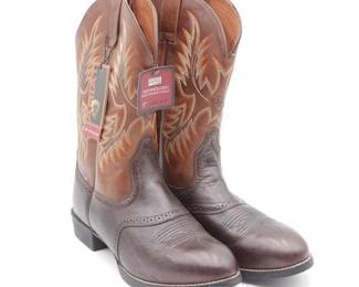Ariat Leather Western Work Boots with ATS Technology - Men's Size 11