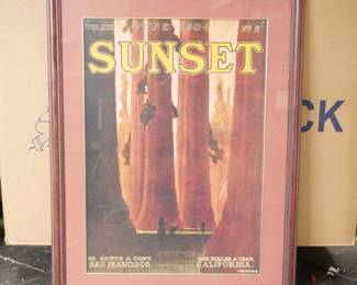 Framed Sunset Magazine Poster, June 1904