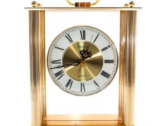 Seiko Brass Cased Mantel Clock