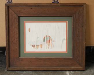 Framed & Signed Art Print ft. Watercolor Ducks