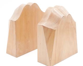 Vintage Carved Maple Bookends