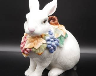 Fitz & Floyd Essentials Ceramic Rabbit Cookie Jar