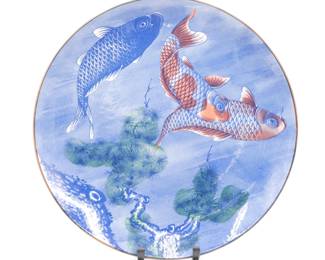 Japanese Ceramic Koi Fish Platter