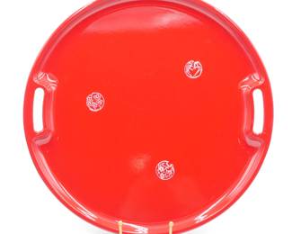 Japanese Red Lacquerware Serving Tray