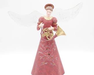 Decorative Angel With Horn Figurine