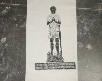 Brass Rubbing Of John Wantele