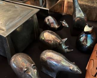 Gunnar Cyrén for Dansk silver plated animal figurines