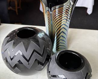 Robert Correia Art Glass (limited editions rotund vases)