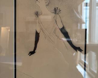 Yvette Guilbert vue par Toulouse-Lautrec (after) c1950