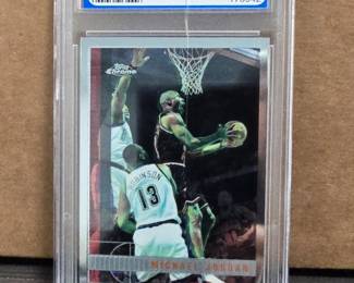 1997-98 Topps Chrome #123 Michael Jordan Graded Mint 9