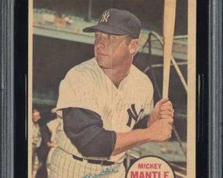 1967 Topps Pin Up Mantle PSA 2