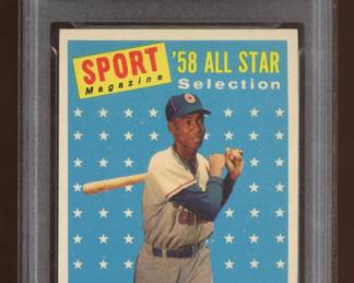 1958 Topps #482 Ernie Banks Graded EX 5 Nice!