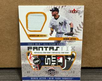 2003 Fleer "Fantastix" Derek Jeter All Star Game Used Base Card!