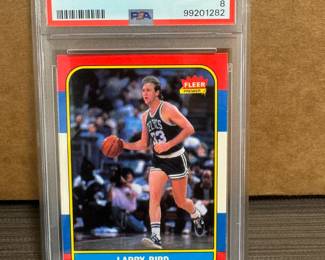 1986 Fleer Larry Bird PSA 8