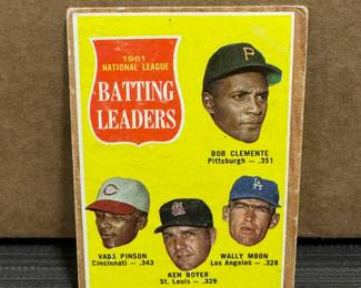 1962 Topps #52 Roberto Clemente National Leauge Batting Leaders