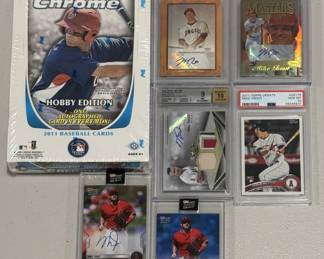 Mike Trout Rookie Auto Lot w/ 2011 Topps RC PSA 10, 2011 Chrome Box & More
