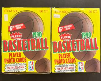 1990 NBA Fleer Baseketball Lot of 2