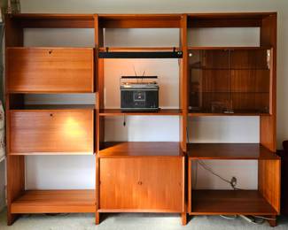 Versatile Danish Modern Teak Wall Unit.
