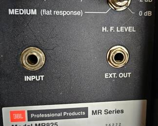 Pair of JBL - MR Series - Model MR825 Loudspeakers with stands.