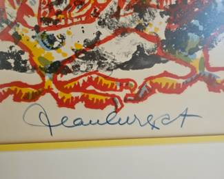 Jean Lurcat (French) framed lithograph.