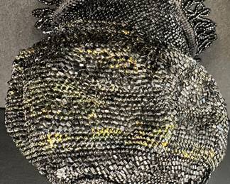 1920's beaded metal purse