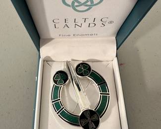 Irish Tara Shamrock brooch