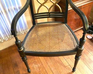 Sheraton-style caned chair