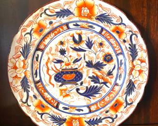 One of many antique Japanese Imari plates