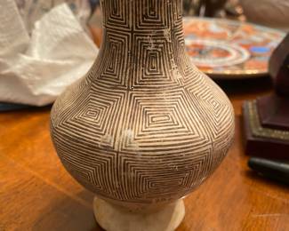 Signed Jennie Laate (Acoma Pueblo) pottery vase