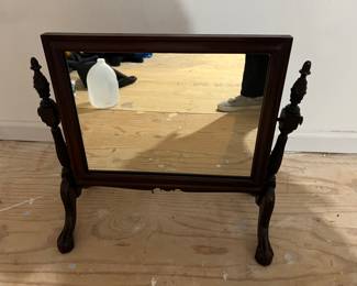 37. Vintage Dresser Top Mirror (22" x 11" x 19")