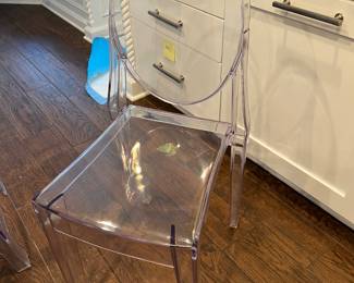 2. Set of 4 Ghost Chairs (15" x 16" x 36")