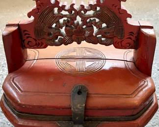 51. Asian Red Basket (11" x 9" x 14")