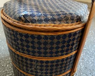 54. Black & Tan Dim Sum Container (14" x 16")